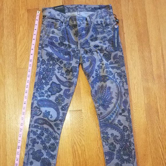 Citizens of Humanity Mid rise skinny jeans paisley 25 corduroy Thompson - Picture 1 of 6